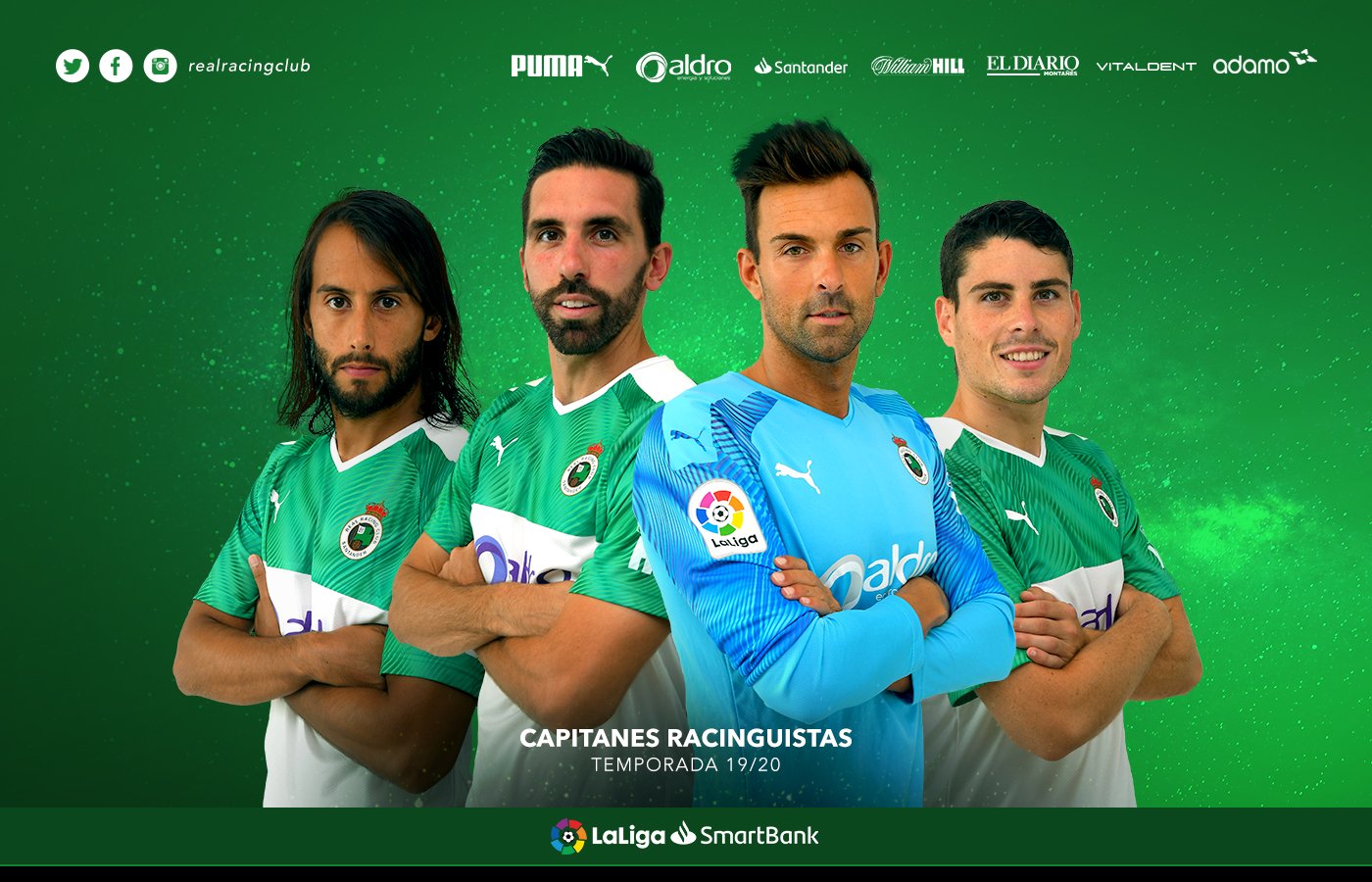 Capitanes del @realracingclub para la temporada 19/20